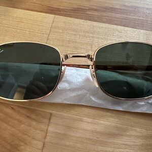 Ray-Ban Sunglasses with Gold and Green Accents